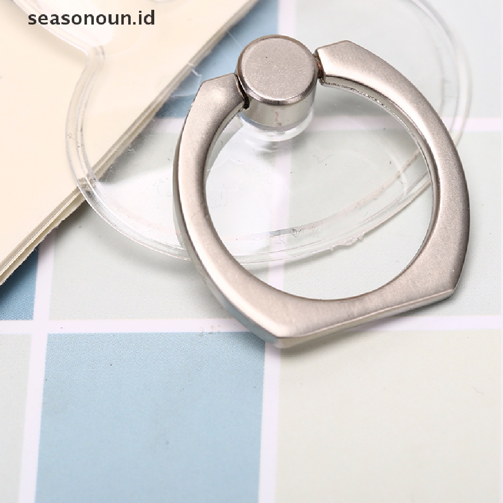 (seasonoun) 1pc ring stand holder Transparan Untuk Handphone