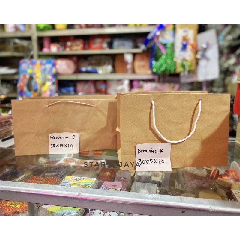 

Paper Bag / Goodie Bag Brownies / Kantong Karton Coklat Polos