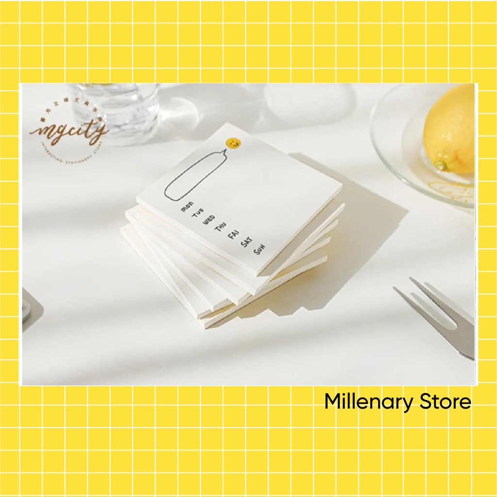 [cruell] Memopad Note pad Yellow kuning imut isi 50 lembar-2