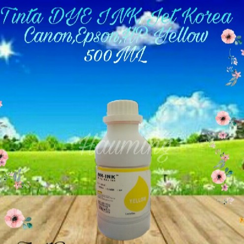 Tinta Cair Refill DYE MH-Ink Korea Canon Epson HP INKJET Yellow 500ml High Quality