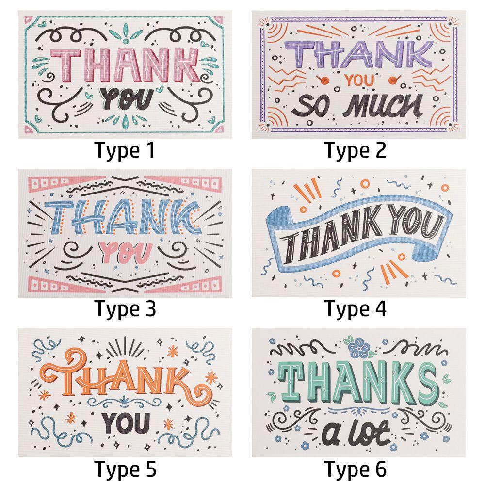 R-flower 50PCS Thank You Card Baby Shower Pembungkus Kado Kosong Writable Note Cardstock