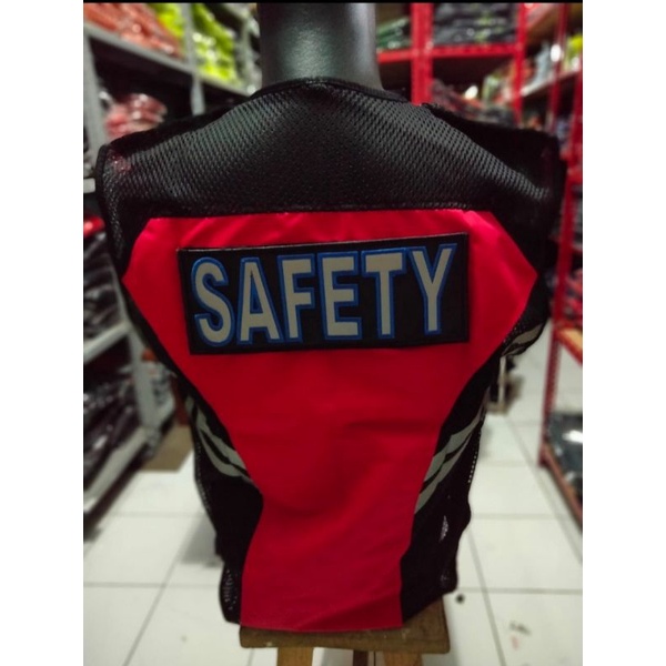 ROMPI SAFETY BERLOGO PEREKAT DADA PUNGGUNG MERAH HITAM