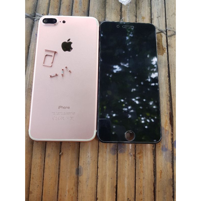 lcd+kesing belakang iphone 7plus bekas cabutan lcd 100% aman no minus masih mulus