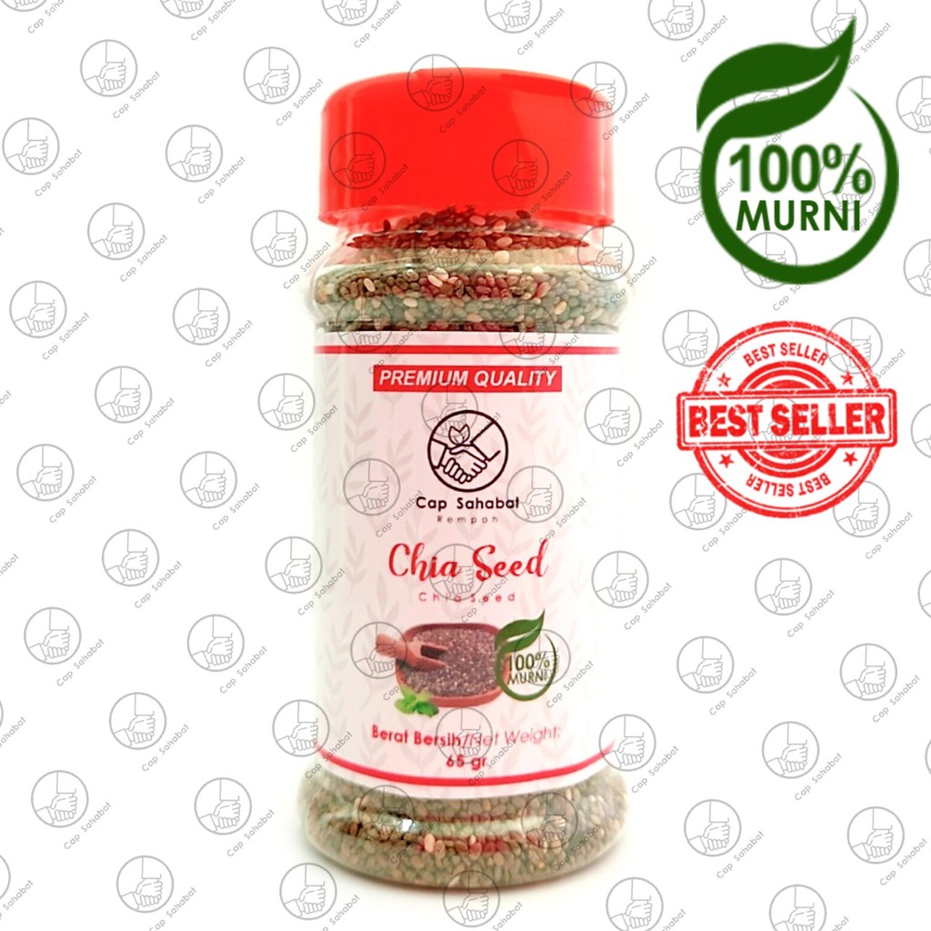 Cap Sahabat - Organic Black Chia Seed Botol Premium / Chia Seed USDA