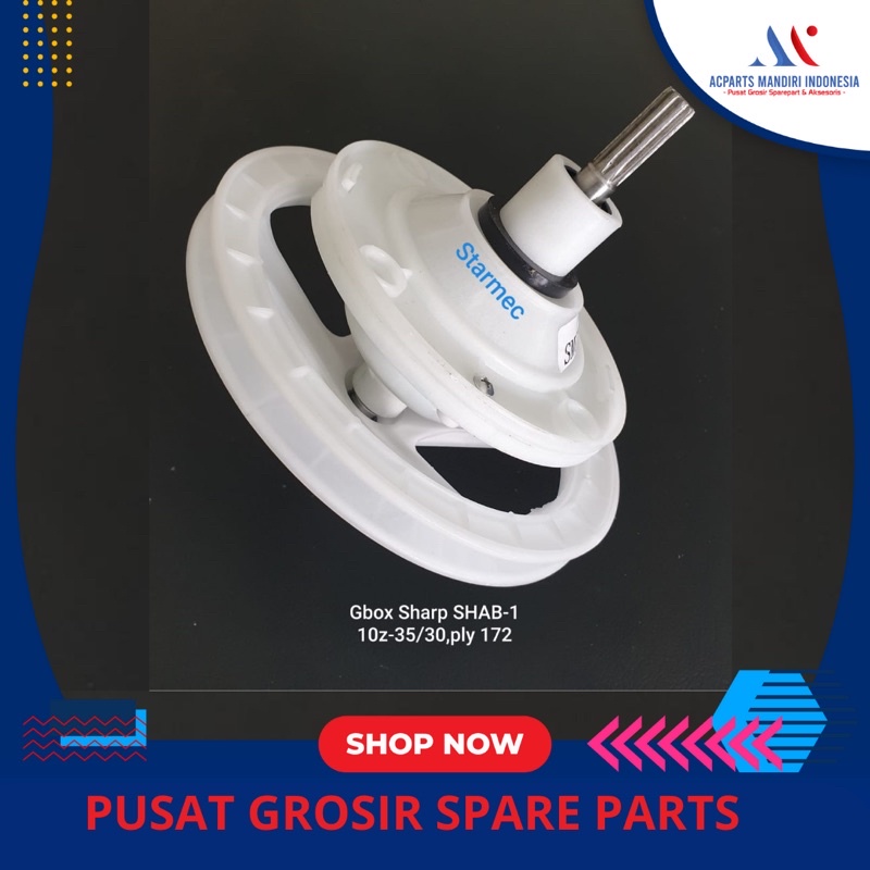 gearbox mesin cuci sharp  pully besar