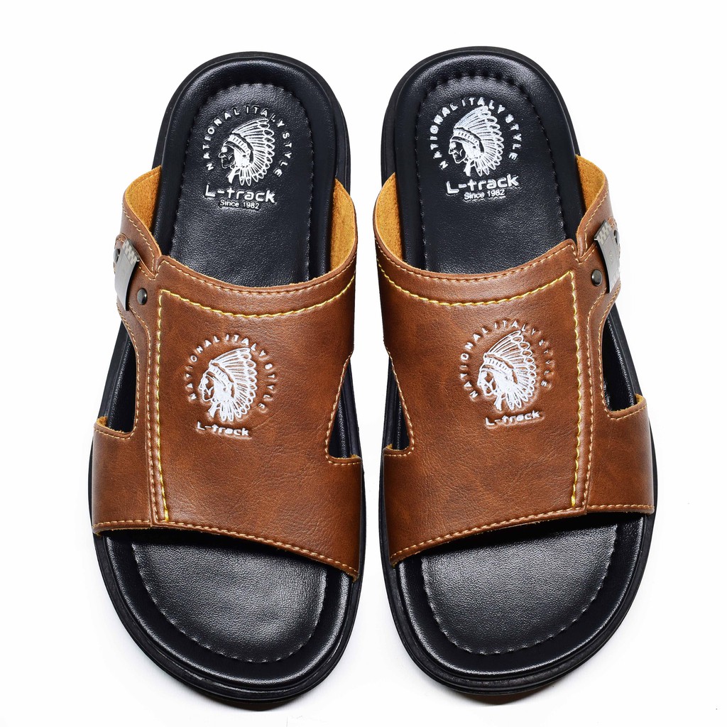 Sandal kulit pria / sandal pria murah / sandal L-track Neo