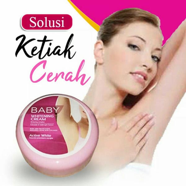 Baby Whitening Krim - Cream Pemutih Badan, Ketiak, Leher,Pantat dan Selangkangan Sangat Ampuh_Cerianti