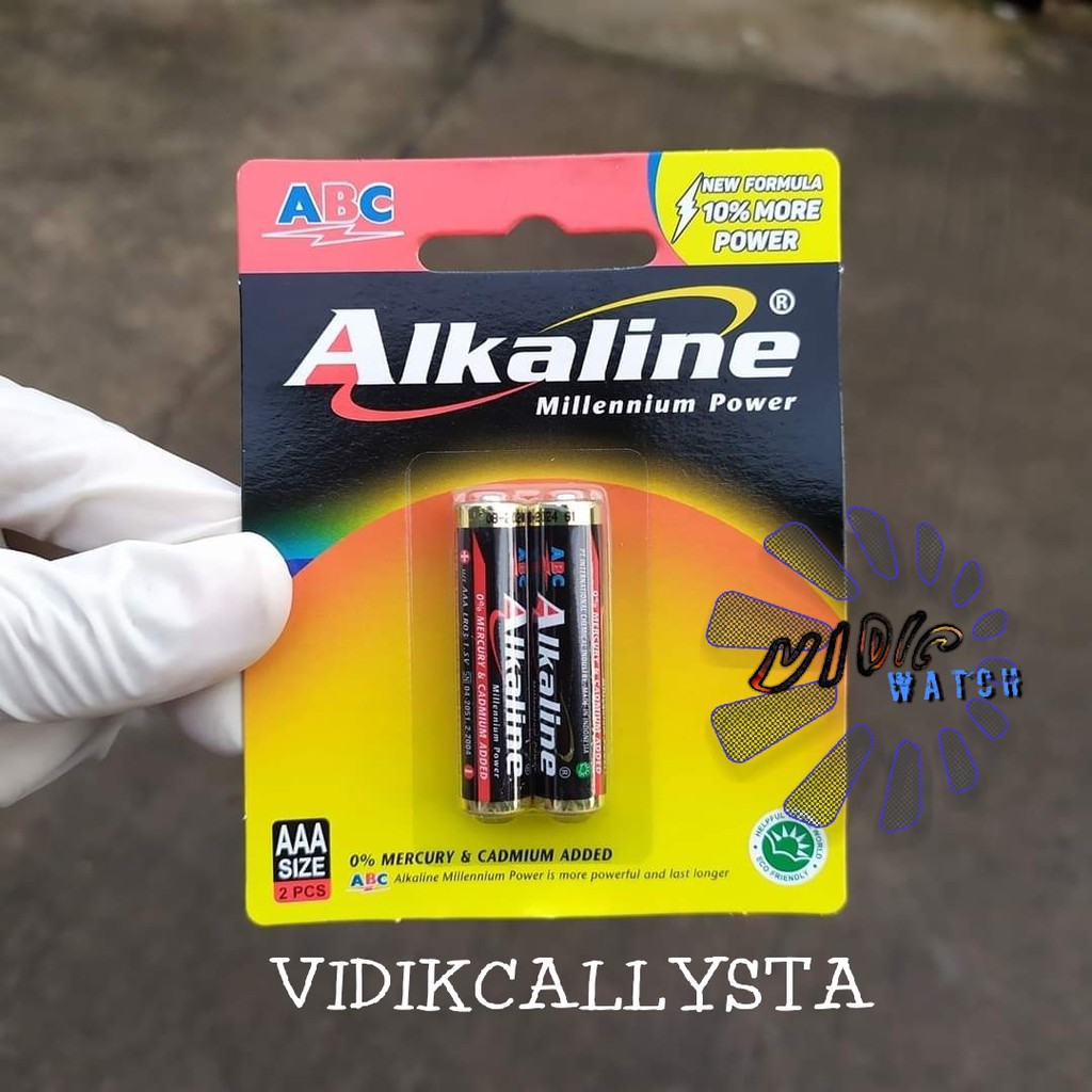 BATERAI ABC ALKALINE AAA 1.5V ISI 2PCS ORIGINAL BATTERY ALKALINE