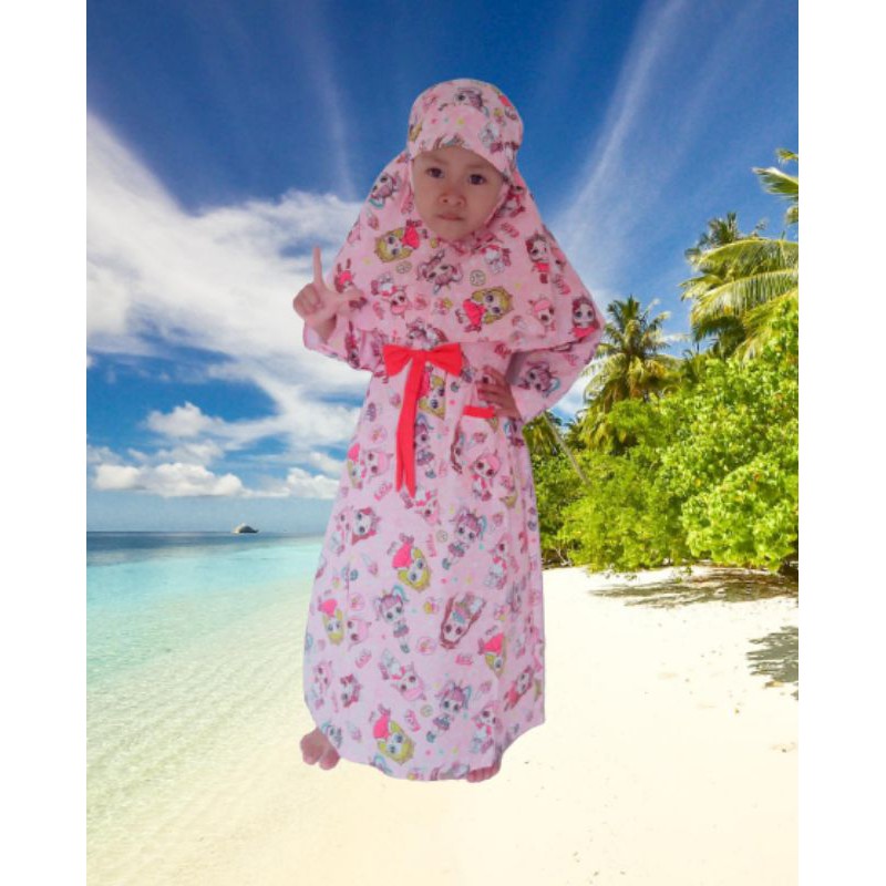 (COD) Set Gamis Karakter (usia 2-5 th)