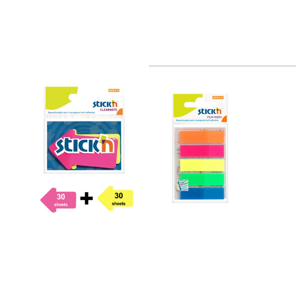 

Stickn Notes 21141 dan Stickn Notes 21050 Neon Color/ Pembatas buku/ Film Index- Bundling F