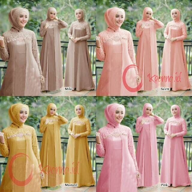Gamis Syari Gamis brukat Murah Gamis Kondangan Dress Muslim Gamis Pesta gamis brokat  ELENA AW