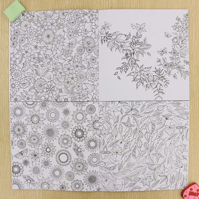 English Edition Coloring Book - SECRET GARDEN (24pages)