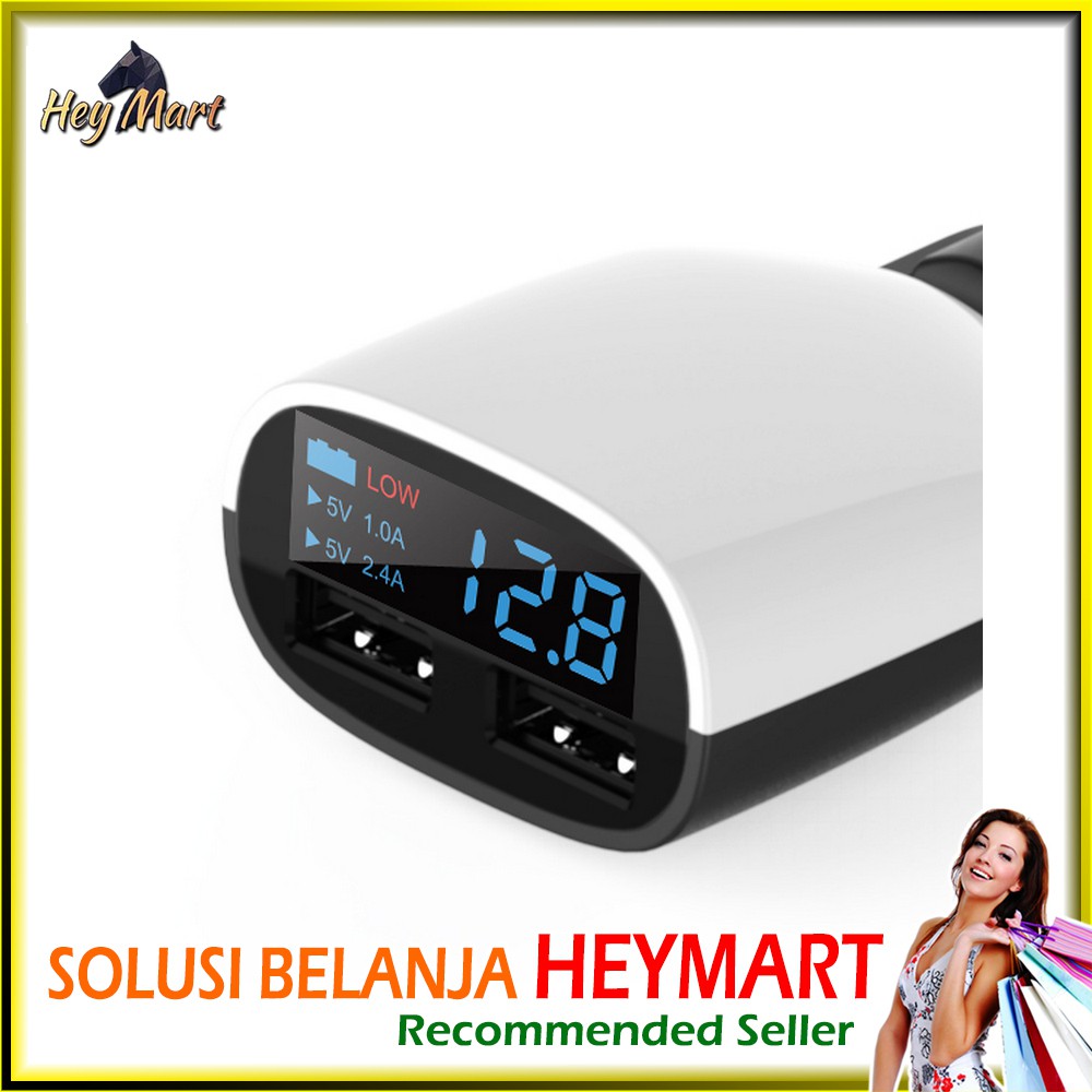 Super Fast Charger LED Dual USB 3 4A Charger Mobil Fast Charging