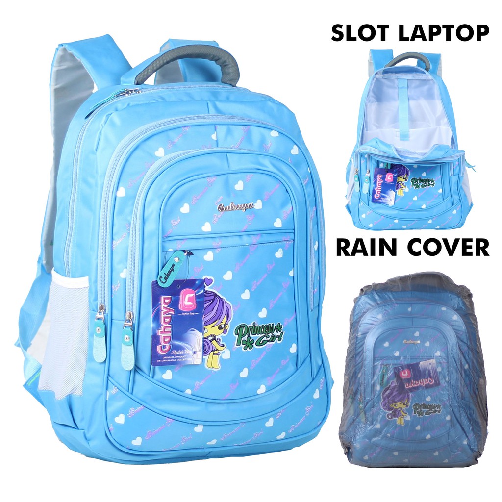 Tas Anak Perempuan Unicorn Hello Kitty Bonus Tempat Pensil Raincover Ransel Gendong Anak Ransel SD SMP Remaja Perempuan Cewek Fashionable Backpack Stylish Keren Multifungsi Backpack Cahaya Kitty Tas Import Bahan Tebal Jahitan Kuat Laptop In LKS Buku Tema