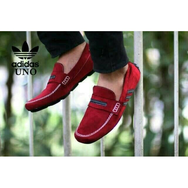 Sepatu casual pria Adidas slip on Adidas slop kulit suede 5 warna TERMURAH