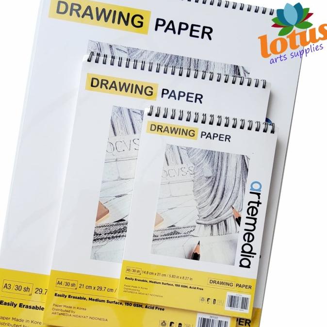 

Artemedia Drawing Paper Book A3 Wirebound Sketchbook 150Gsm 30Sheets