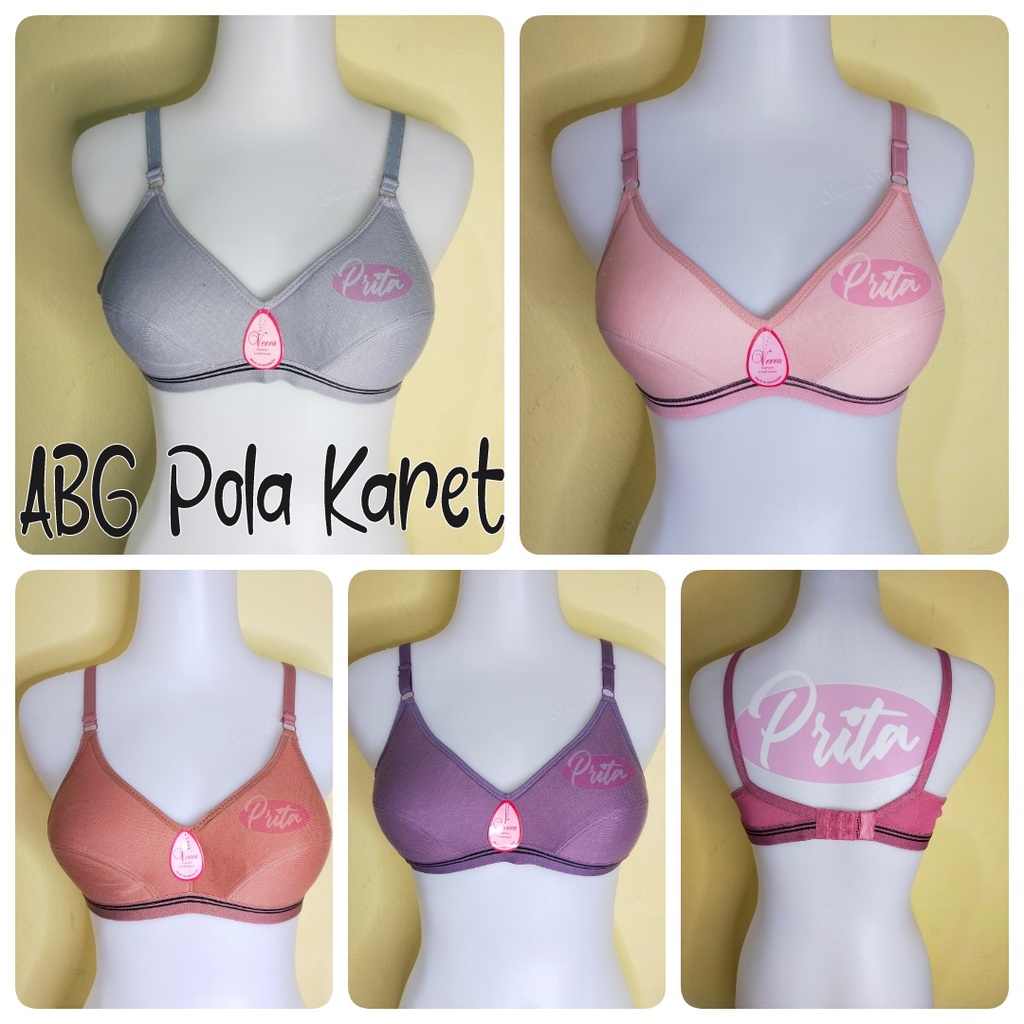 Sport Bra JUMBO dan Remaja Pola Karet Bawah Kait 2 atau 3 BH Tanpa Kawat Tanpa Busa