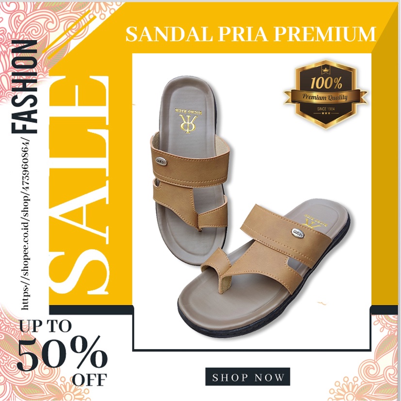 Sandal Kulit Pria Premium Sandal Pria Branded Sandal Pria Kulit PU Kasual Keren RICHORICH JS new