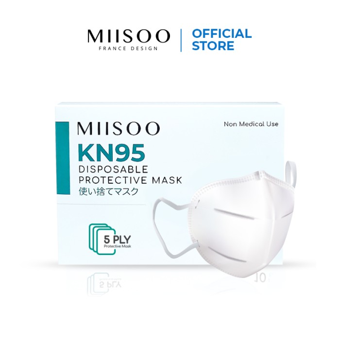 MIISOO DISPOSABLE MASKER WAJAH N95 KN95 MASKER KESEHATAN 5PLY - KN95 1PCS