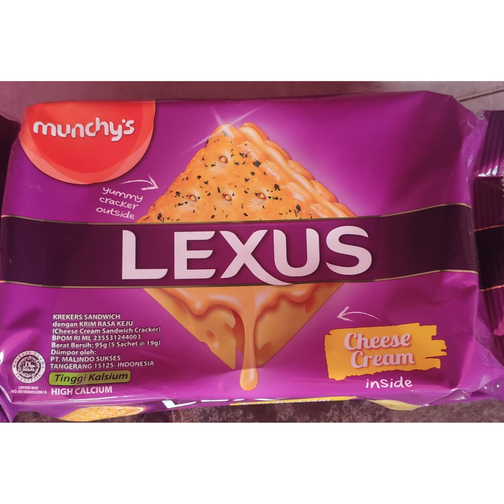 

Biskuit munchys lexus cheese cream 95gram