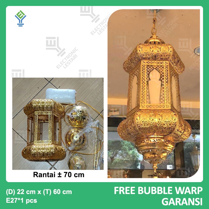 Lampu Hias Gantung Antik Klasik Masjid Musholla Turki Maroko