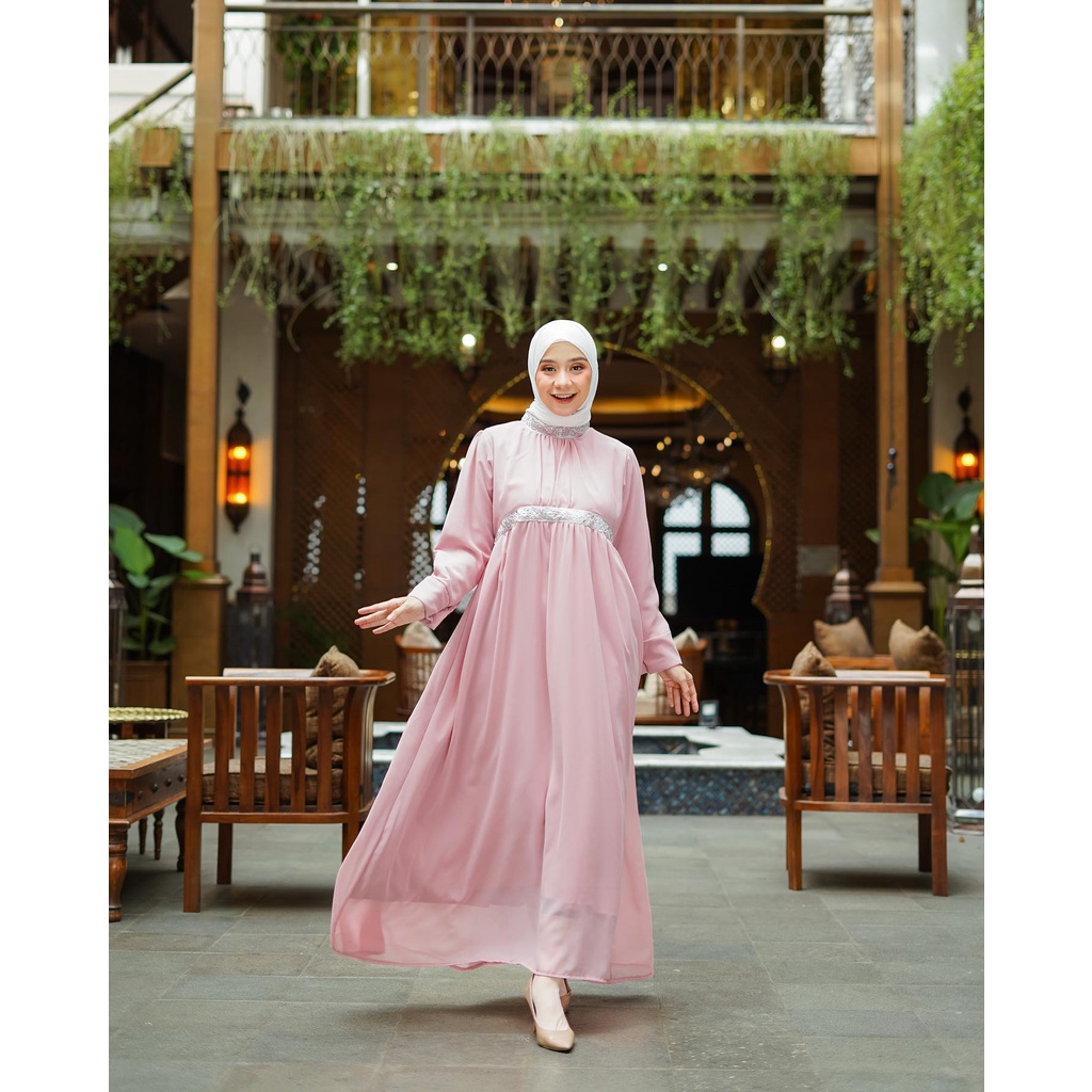 DRESS MUSLIM - AUDREY DRESS - IED SERIES - PAKAIAN MUSLIM WANITA