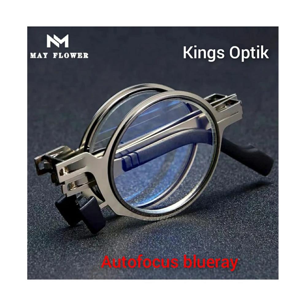 Kacamata Baca Bulat keren  auto fokus Import  plus anti radiasi bahan titanium lipat  adjust/kacamat