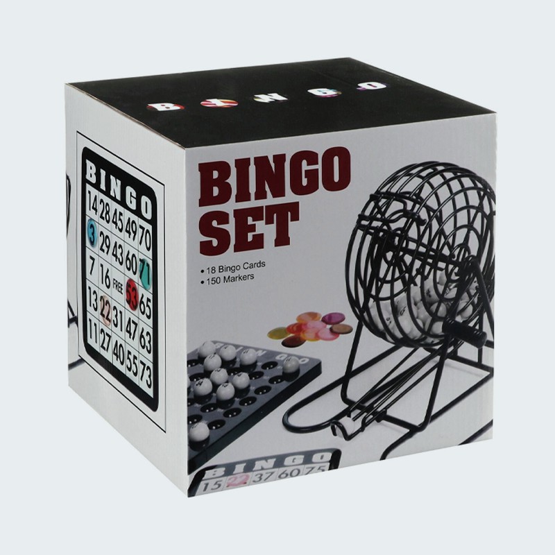Bingo Set Traditional Bingo Lottery Family Game Set Cage Balls Cards Counters Party Bingo Game-5