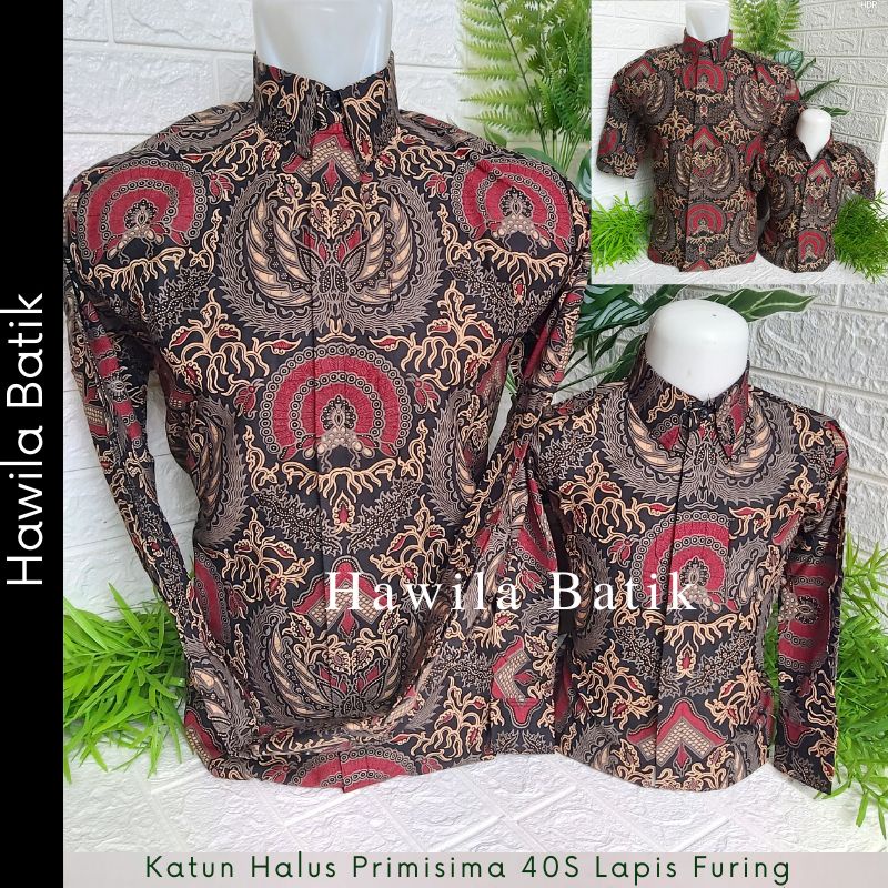 Couple Batik Ayah Anak Katun Primisima Lapis Furing Kode MGB