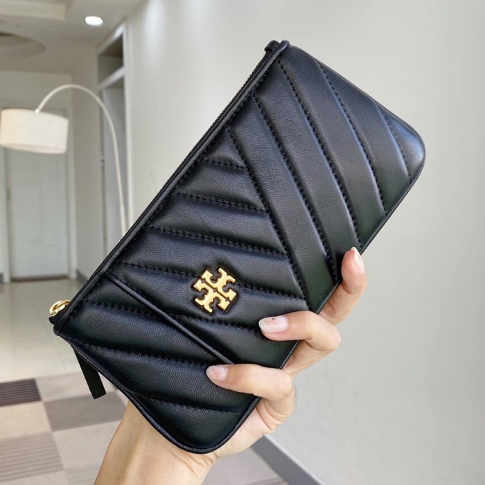 Tory Burch Kira Chevron Black Phone Wallet