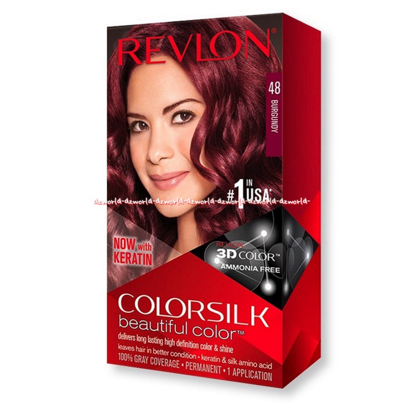 Revlon Colorsilk Hair no 48 burgundy Pewarna rambut Ungu Cat Rambut Purple Color Hair Colour