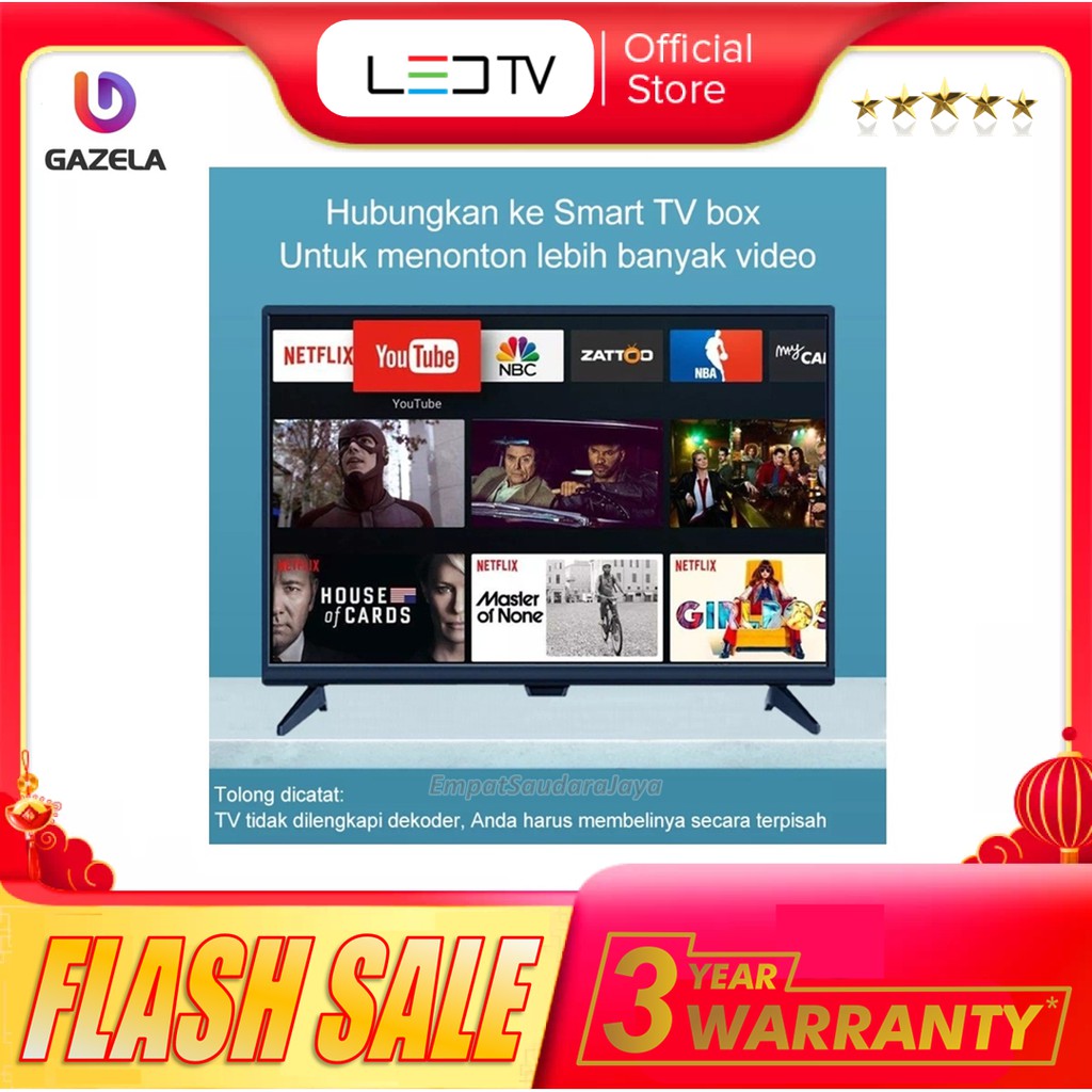 TV LED 22 INCH SUPPORT VGA-HDMI-AV-USB-ANTENA GARANSI 5TAHUN TERMURAH