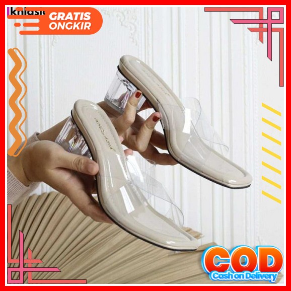 Sandal High Hils Sendal Haihils Wanita Import Kekinian Terbaru 2021 Heels Cewek Remaja Hels Cewe Kor