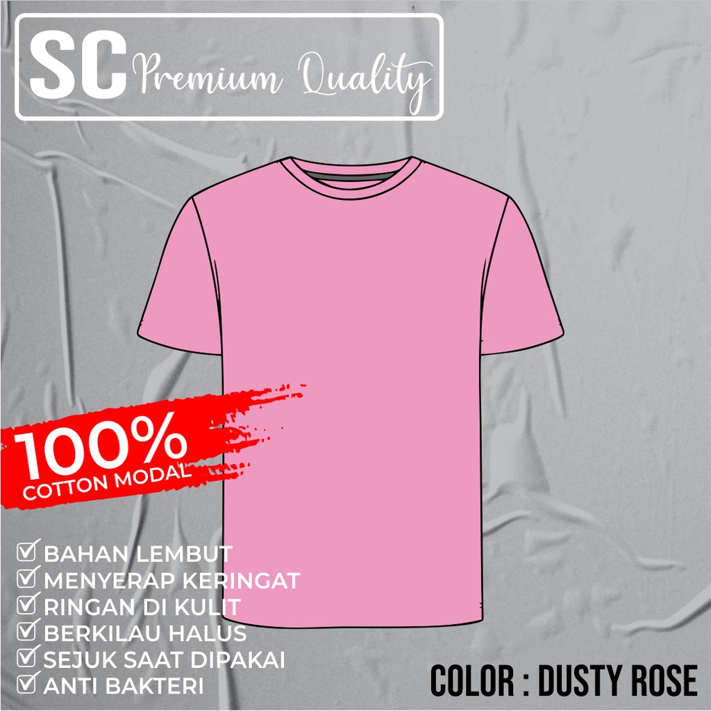 Kaos Polos COTTON MODAL 30S - Dusty Rose