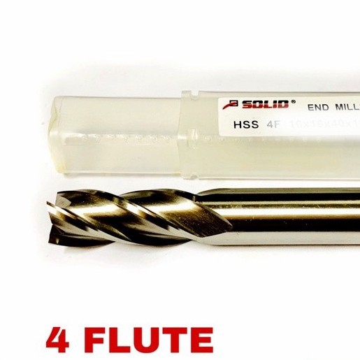 WM Endmill HSS mata bor frais 4 flute 16mm SOLID