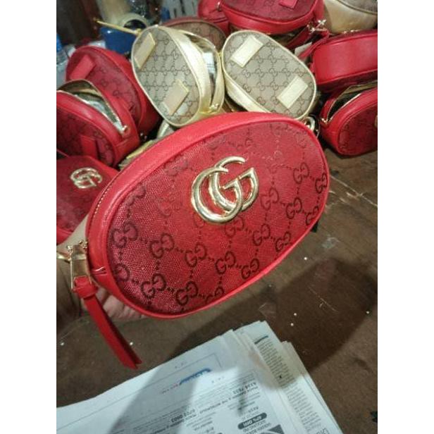 Tas Wanita Gucci Belt Nagita Mini Kanvas Branded Import Murah