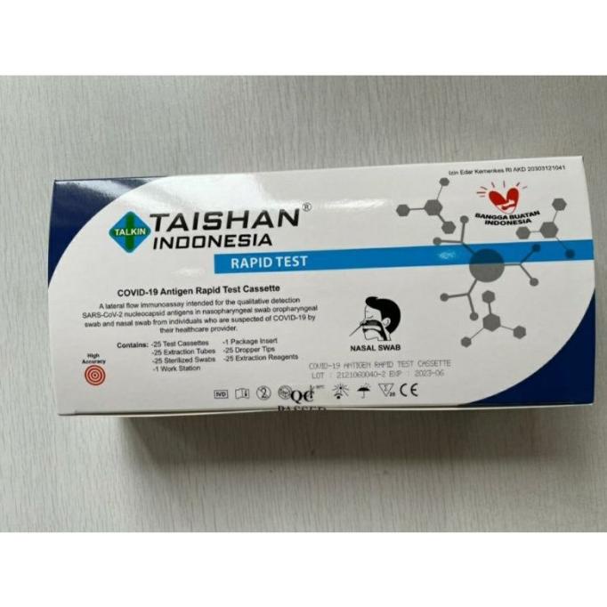READY ALAT SWAB TEST ANTIGEN NASAL HIDUNG TAISHAN 1 BOX SDFHG5646