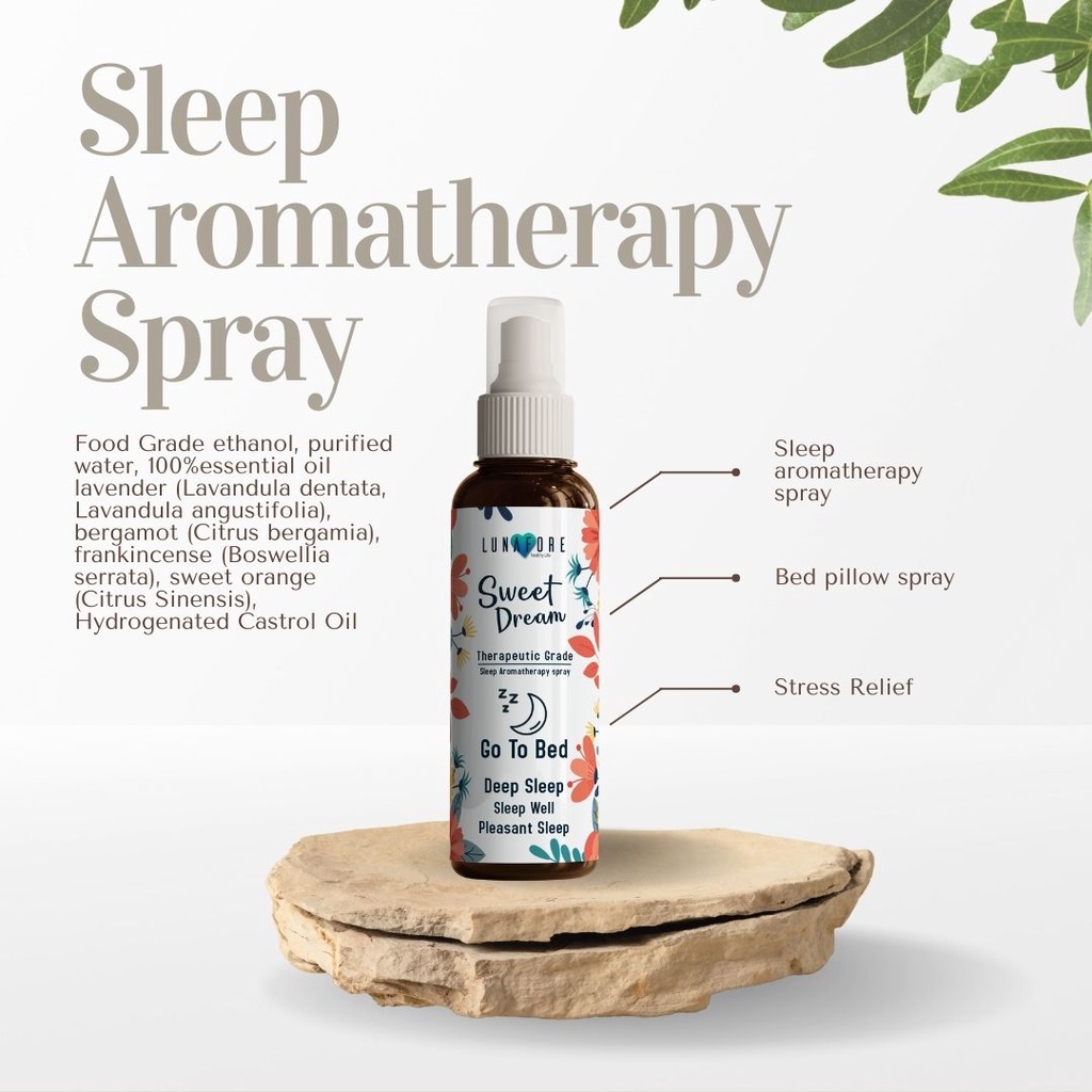 Linen Spray Aromatherapy 100 ml - Lunafore Aromaterapi Tidur Nyenyak