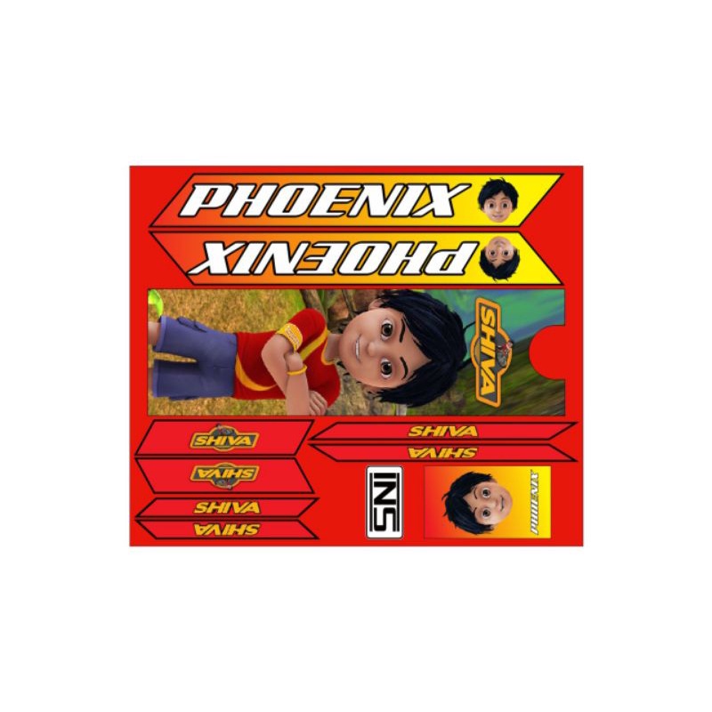 stiker sepeda anak anak UK 12 16 Shiva decal