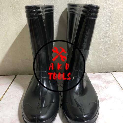 Sepatu Boot JEEP Karet Hitam / Safety Boots / Sepatu Boot Anti Banjir