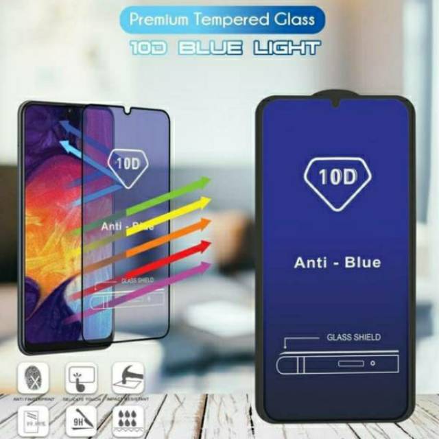 Tempred Glass Anti Blue Light Full Cover Samsung A01 A11 M11 M21 M31 A31 A21s A51 A71 M10 M20 M30s