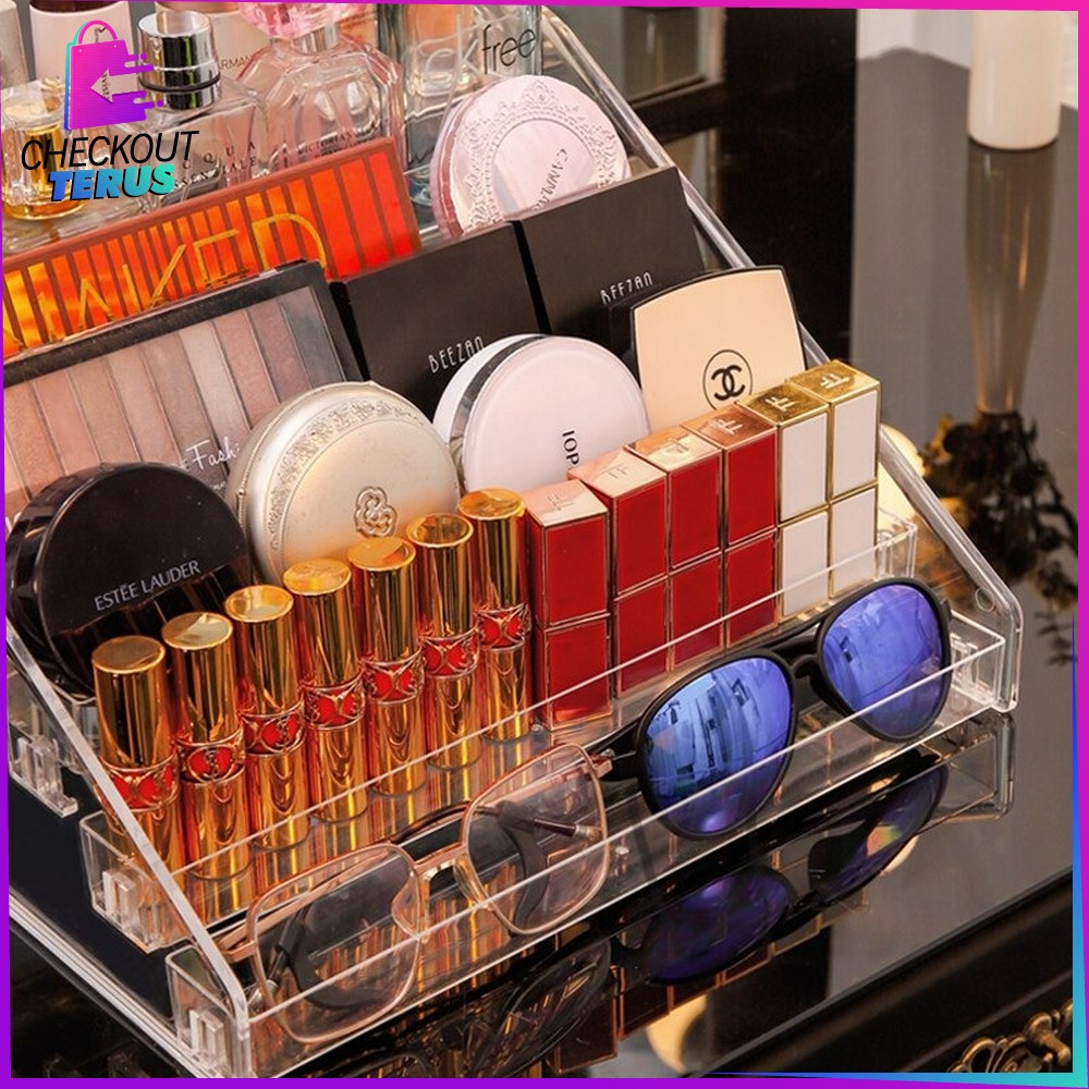 CT K42 Rak Organizer Kosmetik Acrylic 7TINGKAT Serbaguna Rak Penyimpanan Akrilik Tempat Lipstik Rak Kutek dan Rak Parfum