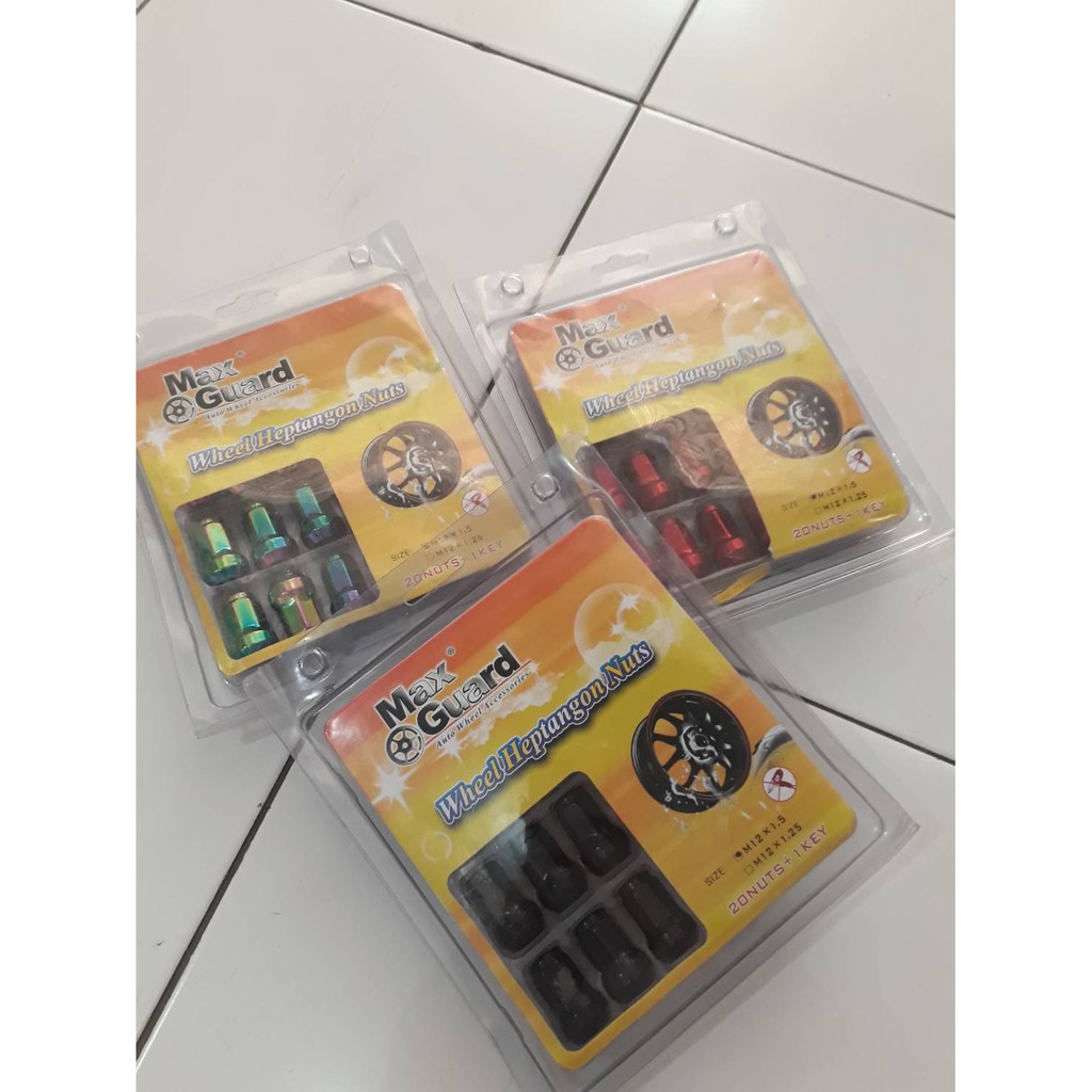 Baut Roda Variasi M12 x 1.5 Bonus Kunci Sok