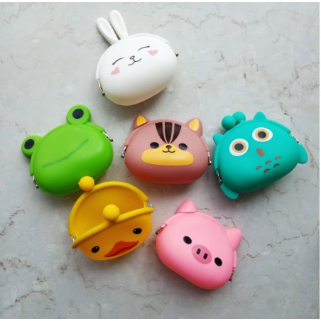 Dompet Koin Silikon Karakter ANIMAL BUNNY Silicone Purse Korean Cute Bunny