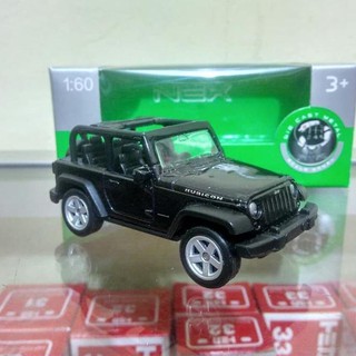  LANGKA  Diecast miniatur Jeep  Wrangler Rubicon hitam mobil  