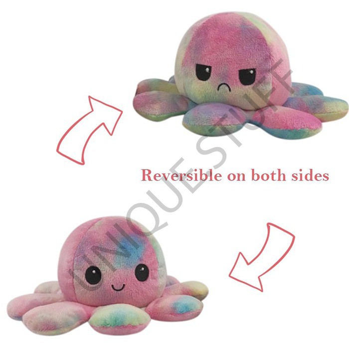 Reversible octopus boneka tik tok cumi boneka tik tok bolak balik