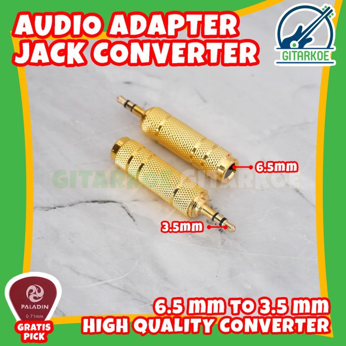 Converter Audio Jack 6.5mm to 3.5mm Adapter Jack Speaker High Quality