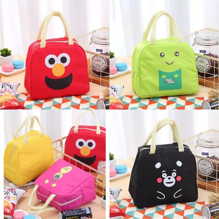 FLO - Tas Bekal Makanan Anak Bayi Karakter Minion Elmo Lunch Cooler Bag Box