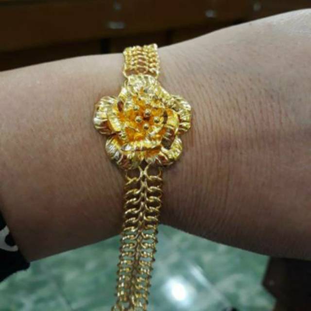 gelang tangan emas london 24K kadar 99,9%.