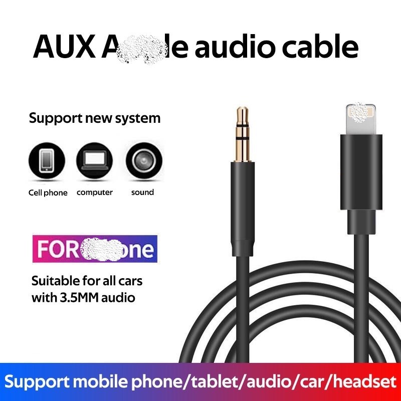 PROMO KABEL VIBOX AUX ip7 8 XR XS MAX CAR APPLE AUDIO CABLE MUSIC BOX MULTY MEDIA PLAYER PLUG &amp; PLAY